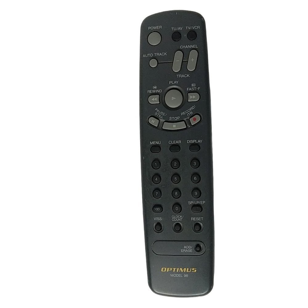 Optimus TV VCR Remote Control Model 96